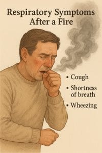 علائم آسیب ریه بعد از استنشاق دود آتش‌سوزی
